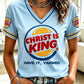 Women's 'Christ is King' V-neck T-shirts