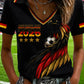 Women's German Football Fan Printed V-neck T-shirt