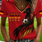 Women's German Football Fan Printed V-neck T-shirt