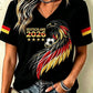 Women's Germany Football Fan Printed T-shirt