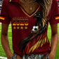 Women's German Football Fan Printed V-neck T-shirt