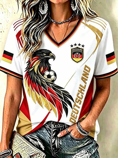 Women'S Germany Football Fan Short Sleeve T-Shirt