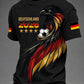 Men's German Football Fan Printed Waffle T-shirt