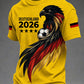 Men's German Football Fan Printed Waffle T-shirt