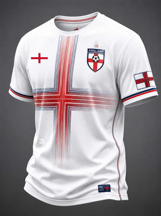 Men's UK Football Lover England Printed short sleeves t-shirt