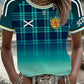 Women's UK Football Lover Scotland Printed round neck short sleeve T-shirt
