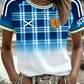 Women's UK Football Lover Scotland Printed round neck short sleeve T-shirt