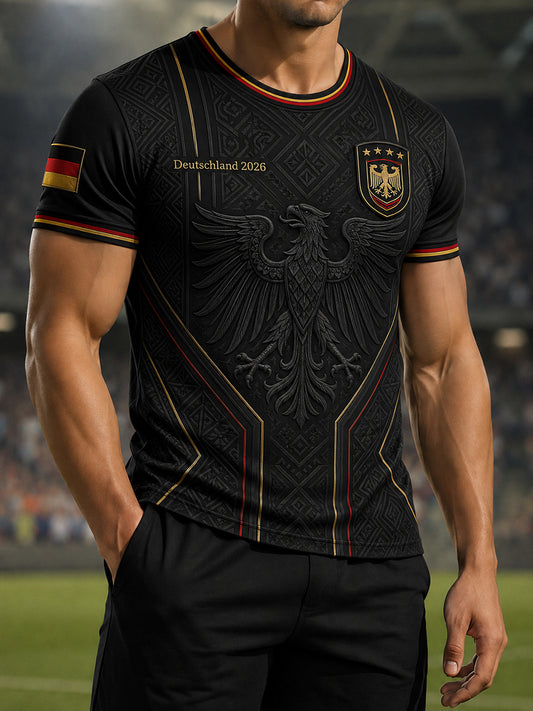 Men's German Football Fan Print T-shirt