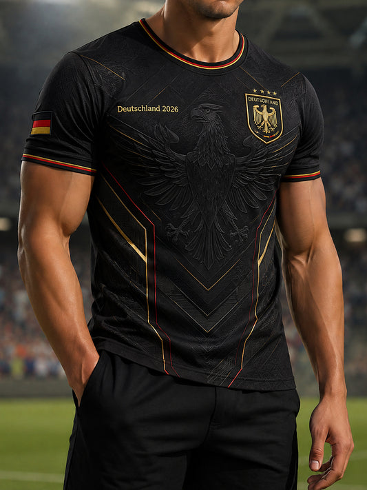 Men's German Football Fan Print T-shirt