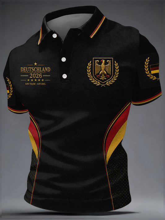 Men's Deutschland Football Fan Print Casual Top