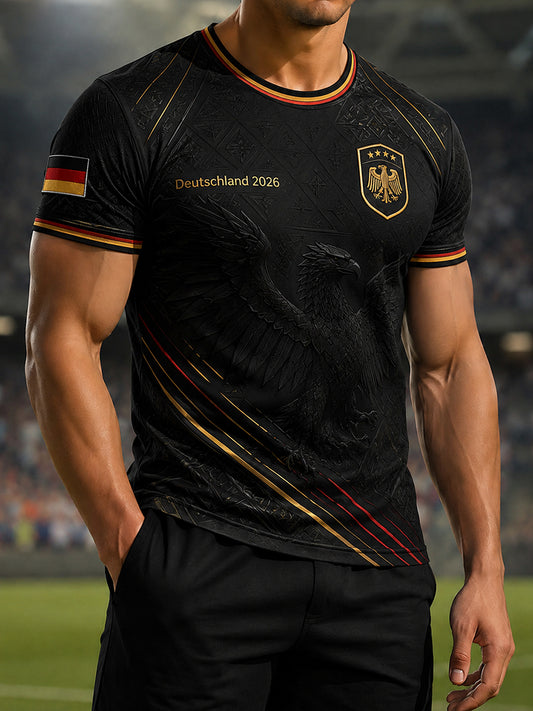 Men's German Football Fan Print T-shirt