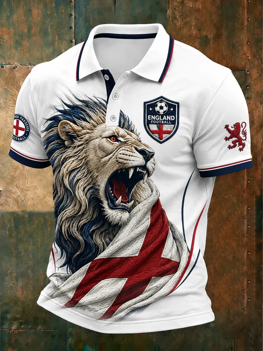 Men's UK Football Lover England Printed polo shirt
