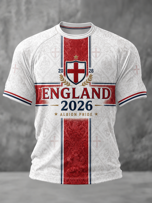 Men's UK Football Lover England Printed short sleeve t-shirt