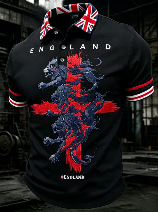Men's UK Football Lover England Printed polo shirt