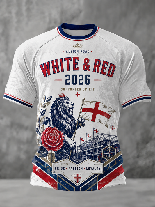 Men's UK Football Lover England Printed short sleeve t-shirt