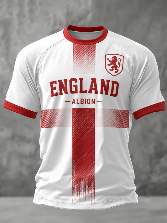 Men's UK Football Lover England Printed short sleeve t-shirt